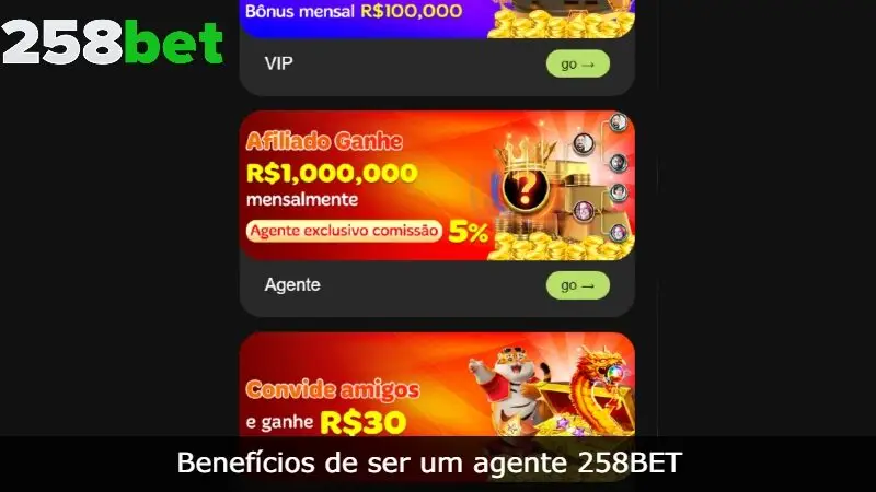 Benefícios de ser um agente 258BET