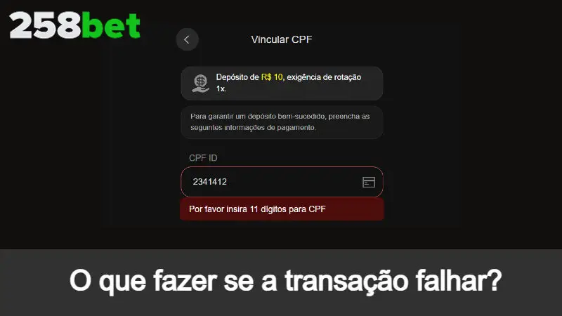 O que fazer se uma transação falhar?