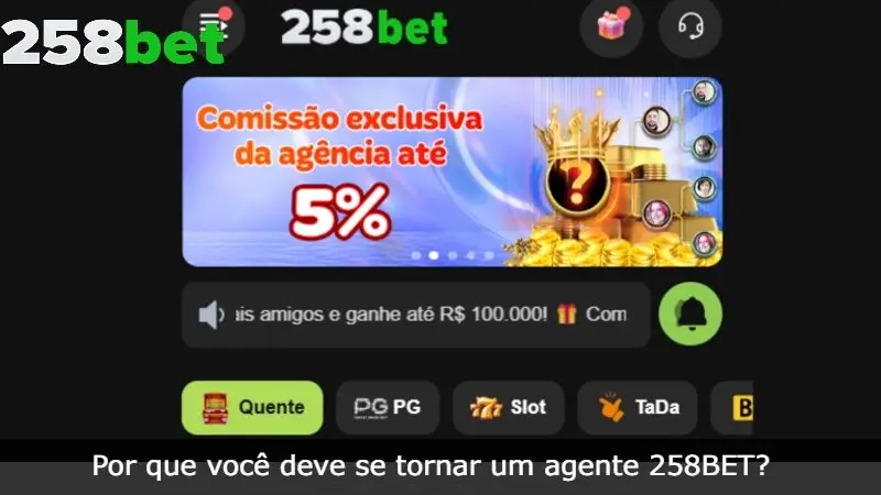 Por que você deve se tornar um agente 258BET?