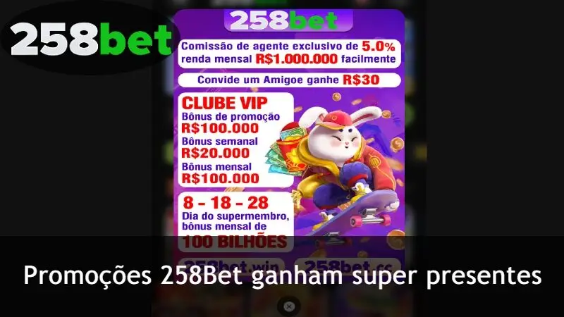 Promoções do 258Bet ganham super presentes